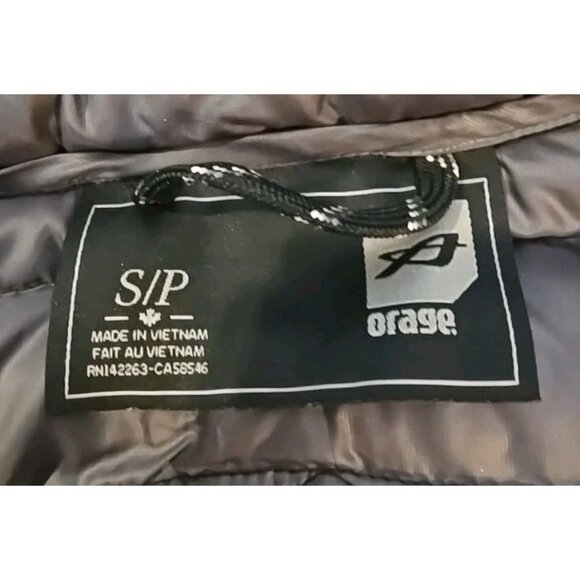 Orage Women's Black Quilted Puffer Down Coat Full Zip Size Small Packable t5 - Picture 10 of 10